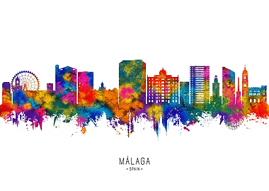 Malaga Andalusia Skyline