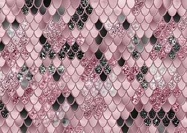 Pink Black Mermaid Scales1