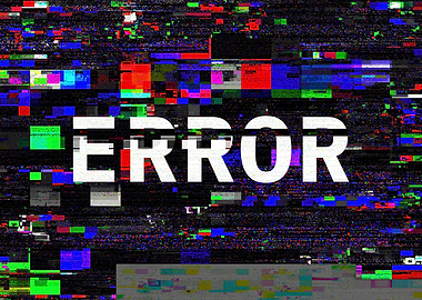 Error text digital glitch