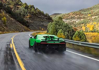 Green Bugatti Roaming US
