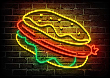 Hamburger Neon