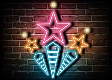 Star Firework Neon
