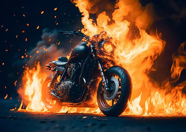 Bike Burning Brightly