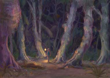 Mystical Forest Night