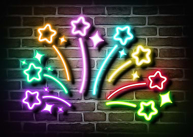 Star Firework Neon