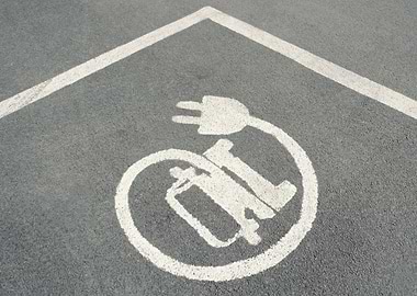 Electric car charger symbo