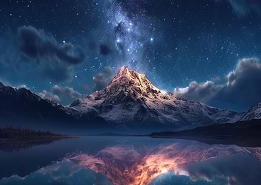 mountains night
