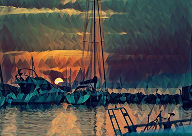 Sunset in French Riviera