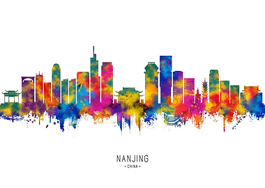 Nanjing China Skyline