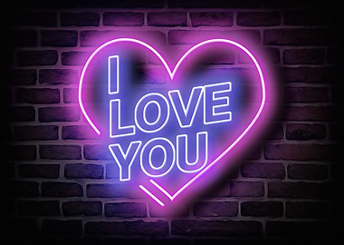I Love You Neon Sign