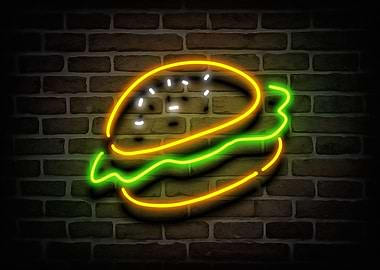 Hamburger Neon