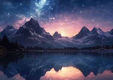 mountains night