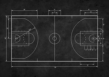 Basketball court diagram