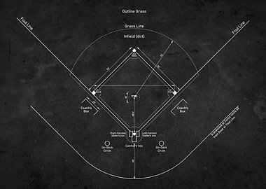 Baseball field diagram