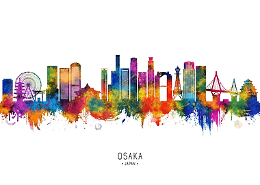 Osaka Japan Skyline