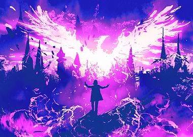 Wizard Summoning Phoenix