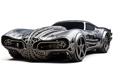 Futuristic Muscle Car Art