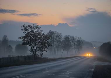 magical night landscape