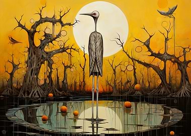 Surreal swamp creature