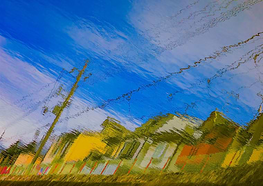 The reflection of water