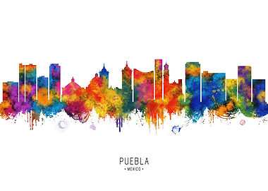 Puebla Mexico Skyline