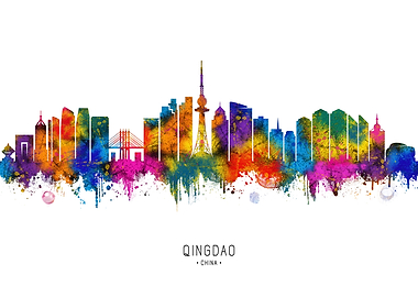 Qingdao China Skyline