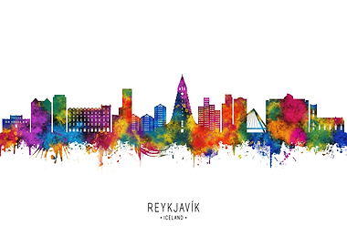 Reykjavik Iceland Skyline