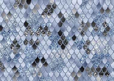 Soft Blue Black Mermaid 1