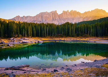 Carezza lake italy Latemar