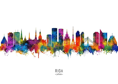 Riga Latvia Skyline