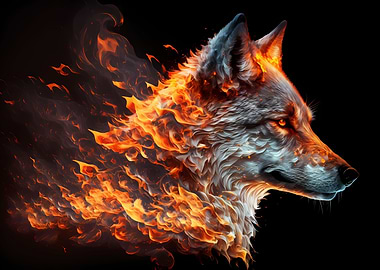 Wolf made by fire