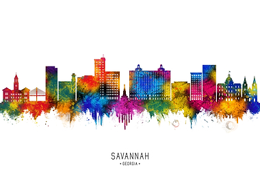 Savannah Georgia Skyline