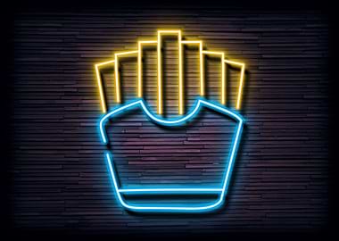 French Fries Neon