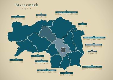 Styria Austria map