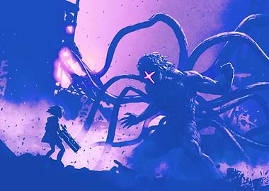 Giant Monster Cyberpunk