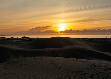 Sand dunes at sunrise