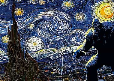 Starry night Bigfoot