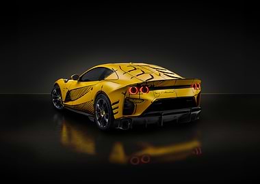 Yellow Ferrari 812