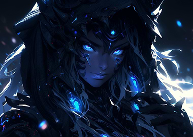 Magic Blue Ice Night Witch