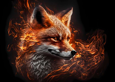Fox made by fire
