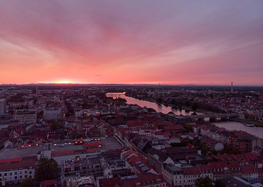 Sunset River Reflection