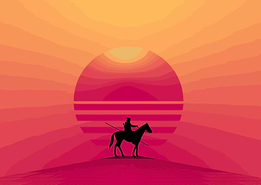 Japanese samurai horse