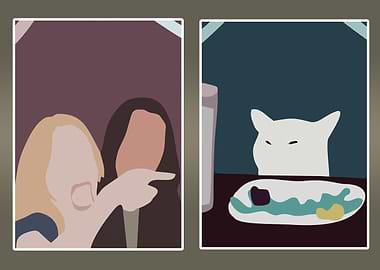 cat meme Woman yelling