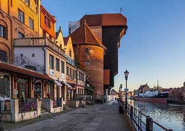 Gdansk Old Town At Sunrise