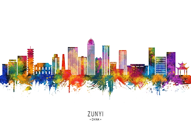 Zunyi China Skyline