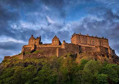Edinburgh Castle At Sunset