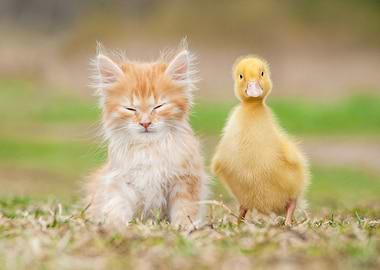 Kitten and Duckling