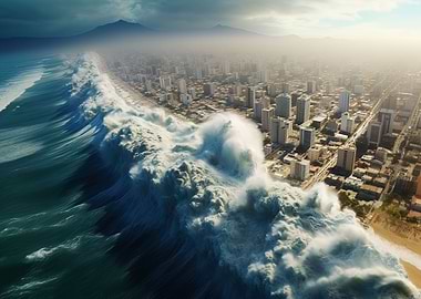 Tsunami Swallowing City