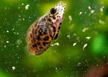 Leopard bush fish aquarium