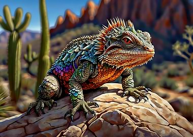 Vibrant Spiny Lizard